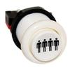 Player Start Button with Microswitch, 1–4 Player Selection, White, 4-Player view 1