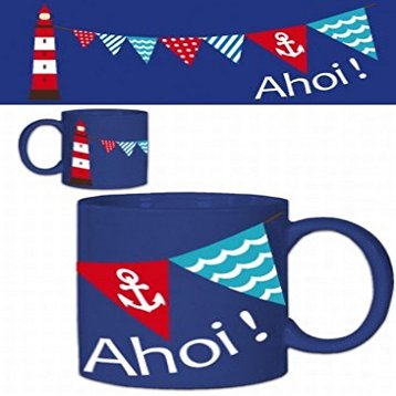 1art1 Kinderwelten AHOI Blue Photo Mug, 9 x 8 cm