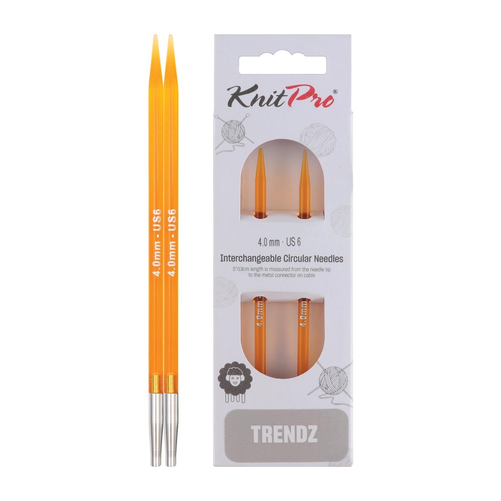 KnitPro Trendz Interchangeable Circular Needles 5" (13cm) | 4mm