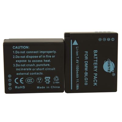 DSTE 2-Pack Replacement Batteries Compatible with Panasonic DMW-BLG10, DMW-BLE9, DMW-BLE9E LUMIX Cameras