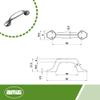 Amig Model 5 Multipurpose Steel Handle, Chrome Finish, 105 mm view 2