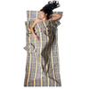 Cocoon Cotton Travel Sheet, Checked, Beige view 1
