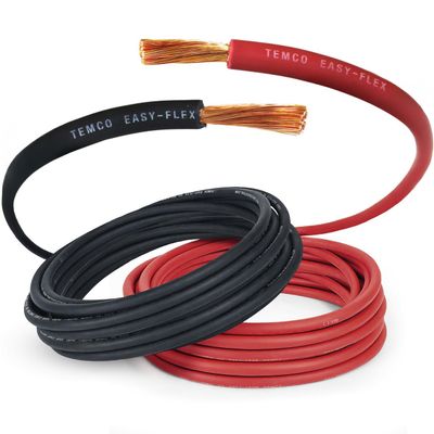 Temco 6 AWG Welding Cable, Copper Wire, Black + Red, Made in USA