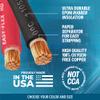 Temco 6 AWG Welding Cable, Copper Wire, Black + Red, Made in USA view 2