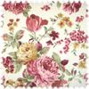Flora Peony Upholstery Fabric, English Linen Look view 1