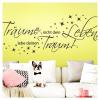 Grandora Wall Decal “Don’t Dream Your Life, Live Your Dream!” + Stars, Dark Blue, 58 x 23 cm view 1