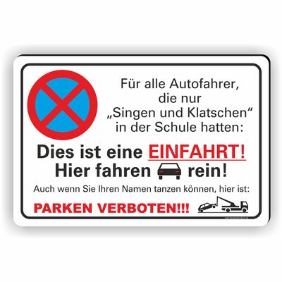 Fassbender-Druck SINGEN & KLATSCHEN 03 / No Parking Sign (3 Gren) (400 x 600 mm)
