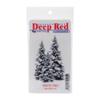 Deep Red Stamps Cling Stamp, Winter Pines, 3-1/4 x 2-1/4 in view 1
