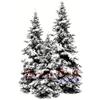 Deep Red Stamps Cling Stamp, Winter Pines, 3-1/4 x 2-1/4 in view 2