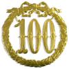 Anniversary Number 100, 24 cm, Gold, Anniversary Wreath view 1