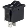 R1966ABLKBLKFF Rocker Switch, SPST-NO, 2-Position ON/OFF, 8 A/250 VAC, Black view 1
