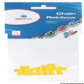 Osculati 01.500.06VE Chain Rainbow Chain Marker, Green, Size 6