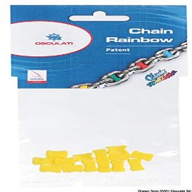 Osculati 01.500.06VE Chain Rainbow Chain Marker, Green, Size 6