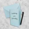 50 DIN B6 Folded Cards with Envelopes, Light Blue, 115 x 170 mm view 2