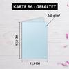 50 DIN B6 Folded Cards with Envelopes, Light Blue, 115 x 170 mm view 3