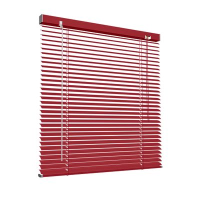 Victoria M. 25 mm Aluminum Venetian Blind, 120 x 130 cm, Burgundy