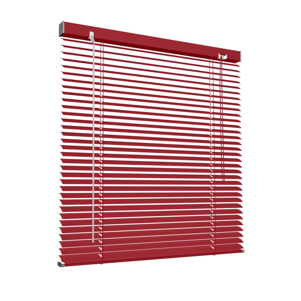 Victoria M. 25 mm Aluminum Venetian Blind, 120 x 130 cm, Burgundy