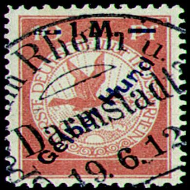 Goldhahn German Reich No. IV Canceled Yellow Dog Stamp for Collectors