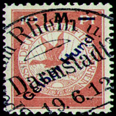 Goldhahn German Reich No. IV Canceled Yellow Dog Stamp for Collectors