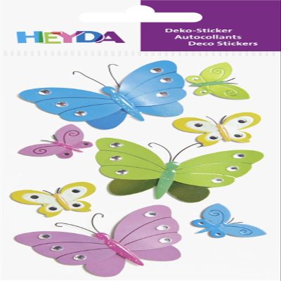 Heyda 203780710 Stick-On's Mix, Butterfly Motif