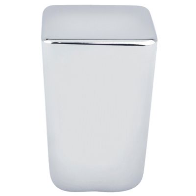 Furniture knob, 15 mm wide, 15 mm high, polished chrome-plated die-cast zinc