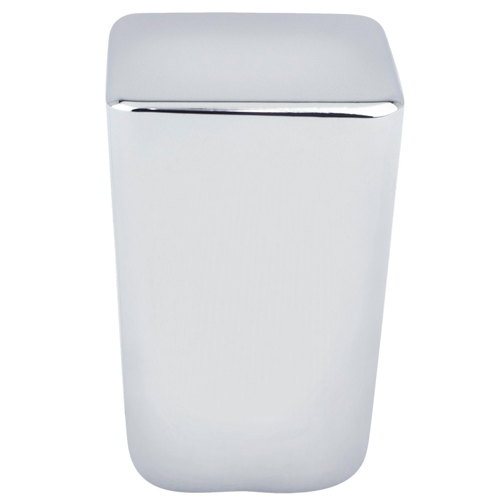Furniture knob, 15 mm wide, 15 mm high, polished chrome-plated die-cast zinc