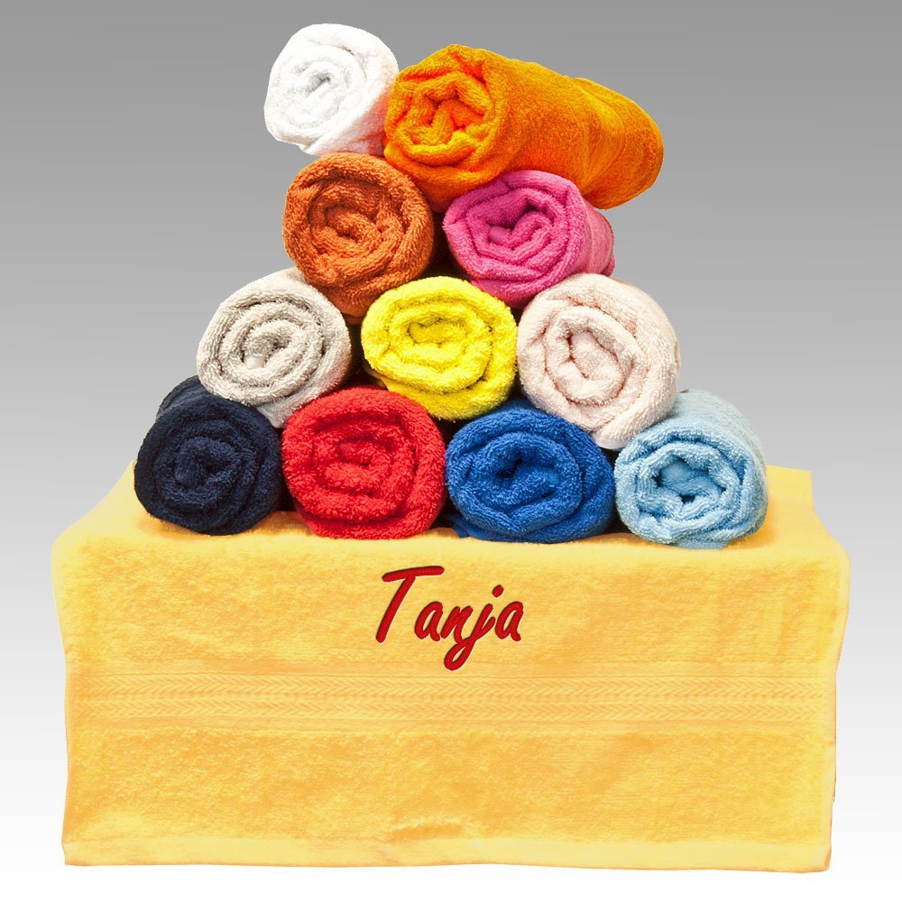 Embroidered Hand Towel 100 x 50 cm with Name
