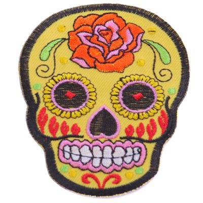 Mexico Skull Iron-On Patch Applique