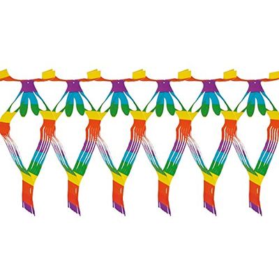 Everflag Maxi Rainbow Fringe Garland, 6 m Long, Flame-Retardant