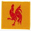 Akachafactory Embroidered Wallonia Flag Iron-On Patch view 1