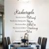 Grandora Kitchen Rules Wall Decal | Lavender | 94 x 58 cm | Removable Self-Adhesive | W957 view 2