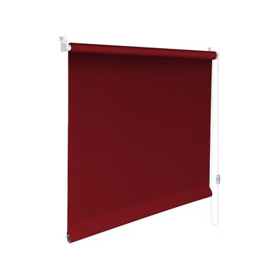 Easy-Shadow Mini Roller Blind, Clip-Fit, Chain-Operated, Burgundy, Blackout, 35 x 160 cm, Made to Measure