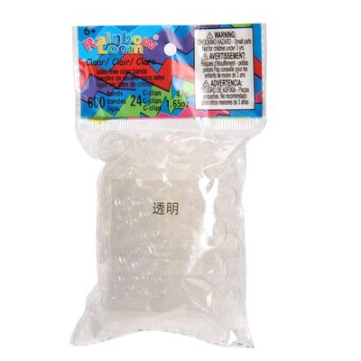 Choon's Design LLC Official Rainbow Loom CLEAR JELLY 600 Latex-Free Bands (24 C-Clips)