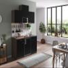 respekta Oliver KB150EYSMIC Kitchen Unit, Black, 150 cm Wide, with Appliances view 1