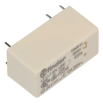 Finder Series 43 Relay, 3.2 mm Changeover, AgSnO2, 24 VDC, Sensitive