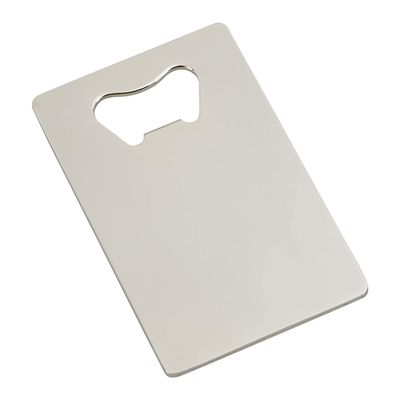 Credit Card Bottle Opener, Stainless Steel, 3 3/8 x 2 1/8 in