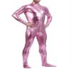 Seeksmile Unisex Metallic Zentai Bodysuit, Hoodless, Pink, L view 1