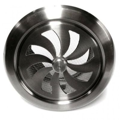 Domodul V2A Stainless Steel Ventilation Rosette, Adjustable, DN100 Connection