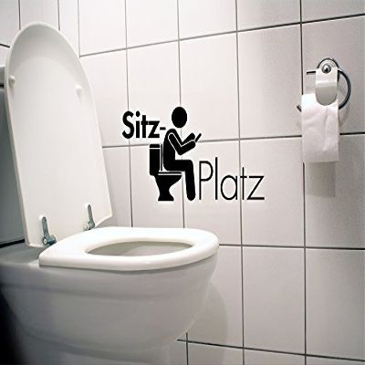 Grandora Toilet Sticker Pictogram – Toilet Seat, Light Orange, 26 x 13 cm