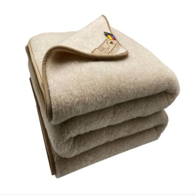 Alpaca Wool Blanket, 20% Alpaca Wool, 80% Merino Wool, Virgin Wool Blanket (140 x 200 cm)