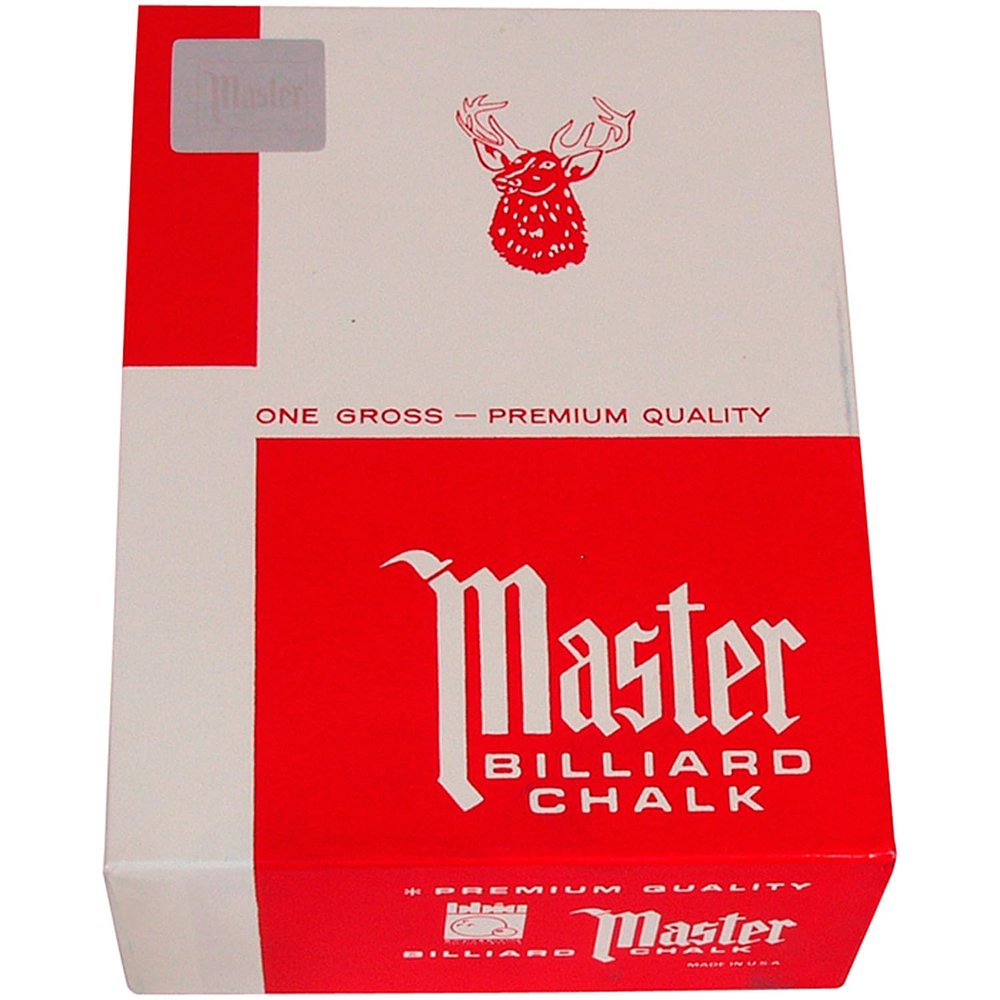 BIL/Master Red Billiard Chalk, 144 Pieces