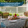 Gray Star Christmas Oilcloth Tablecloth, 120 x 190 cm, Rectangular, Washable view 4