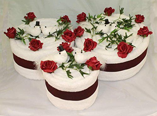 S.B.J - Sportland Towel Cake/Wedding Cake, White, XL