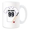 Personalized Gift, Large Cheshire County Mug, Cricket Club Design, White view 1