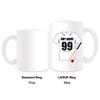 Personalized Gift, Large Cheshire County Mug, Cricket Club Design, White view 2