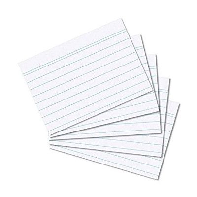 Herlitz Index Cards, A8, Ruled, White, 170 gsm, 12 Packs of 100