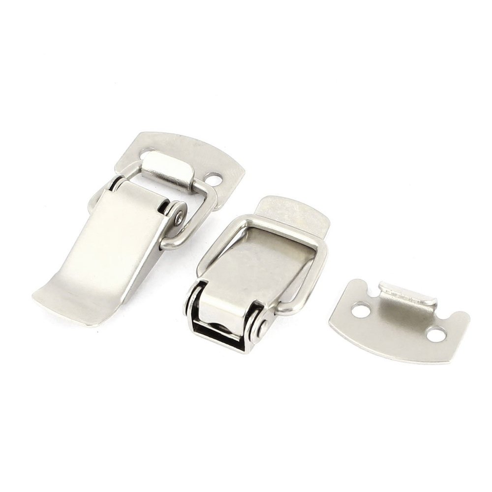 Stainless Steel Spring-Loaded Straight Loop Toggle Latches, 2-Pack