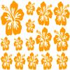Samunshi Hibiscus Wall Decal Creative Set, 45 x 30 cm, Golden Yellow view 1