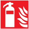 Format 4044589368393 Aluminum Photoluminescent Fire Extinguisher Sign, 150 x 150 mm, ISO view 1