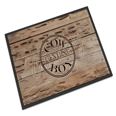 Caroline's Treasures Original Cow Boy Indoor Mat, Multicolor, 18" x 27"